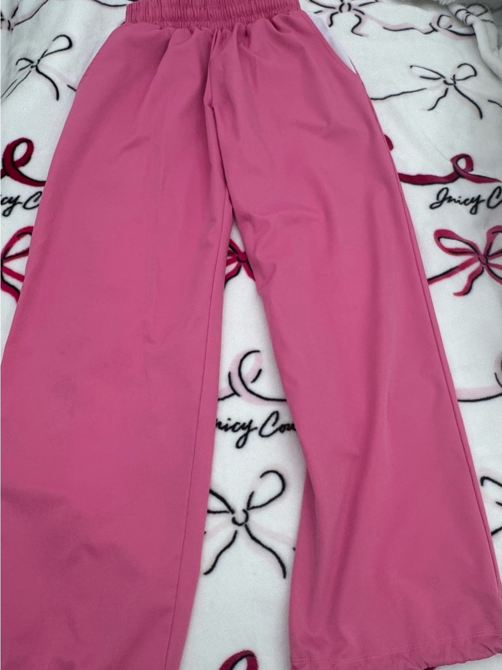 Pink Kids Wide-Leg Pull-On Pants